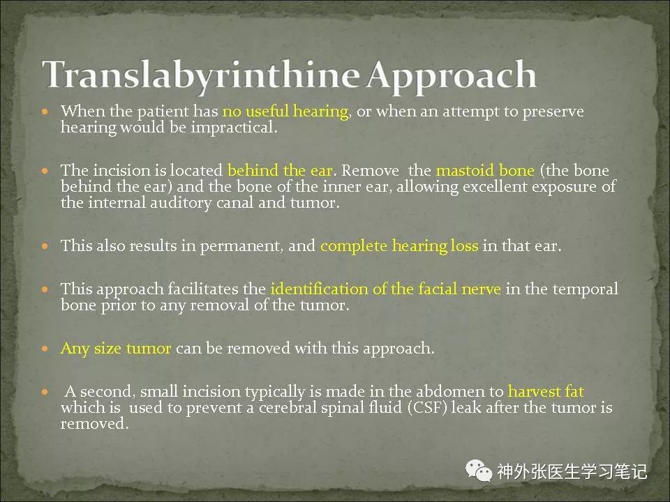 acoustic neuroma basic overview---我的讲课幻灯系列