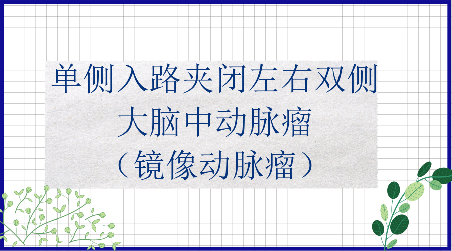 单侧入路夹闭左右双侧大脑中动脉瘤（镜像动脉瘤）右侧大脑前2枚动脉瘤病例分享.jpg